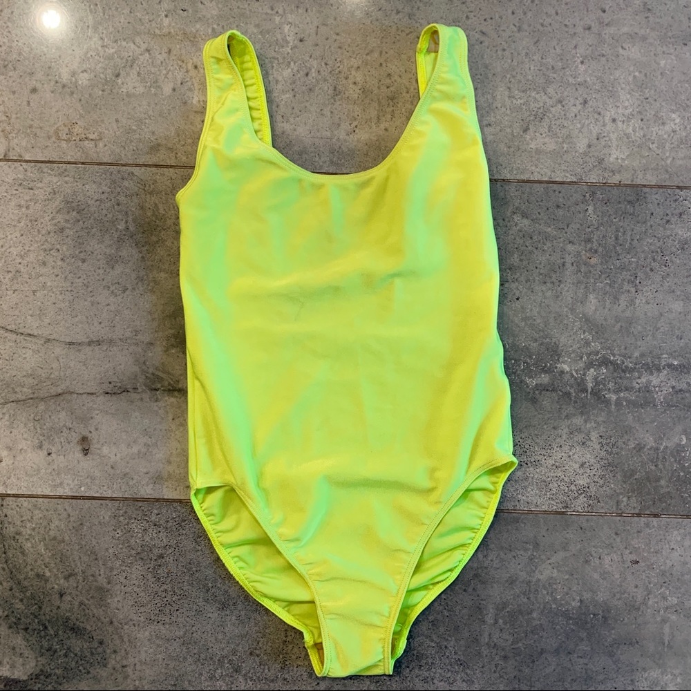 Neon yellow bodysuit / swimsuit